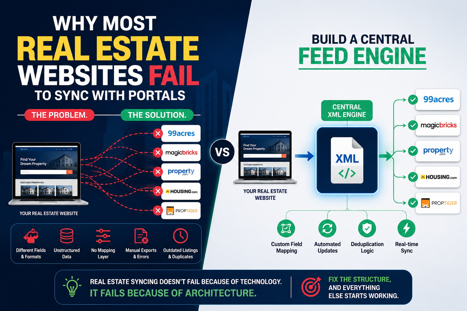 Why Most Real Estate Websites Fail to Sync with Portals (And How to Fix It)